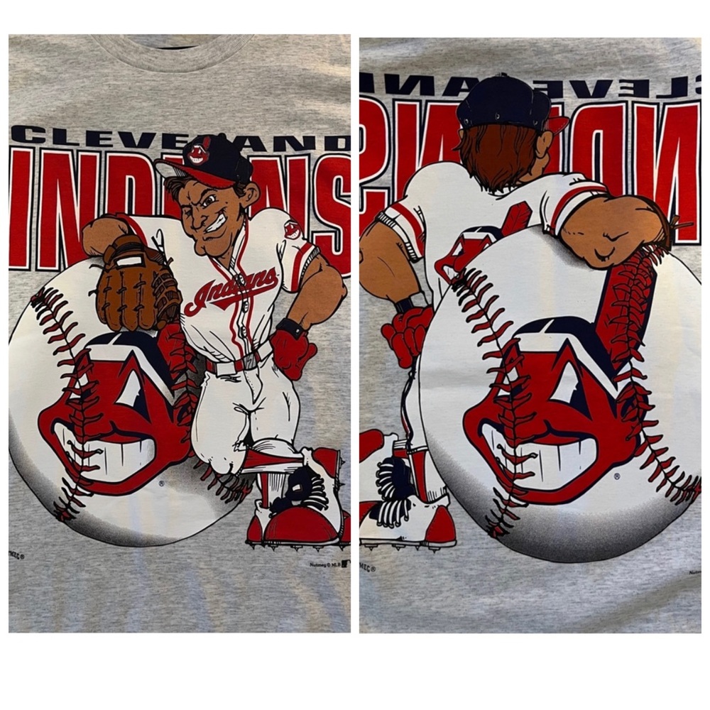Vintage Cleveland Indians Baseball T Shirt AOP double sided